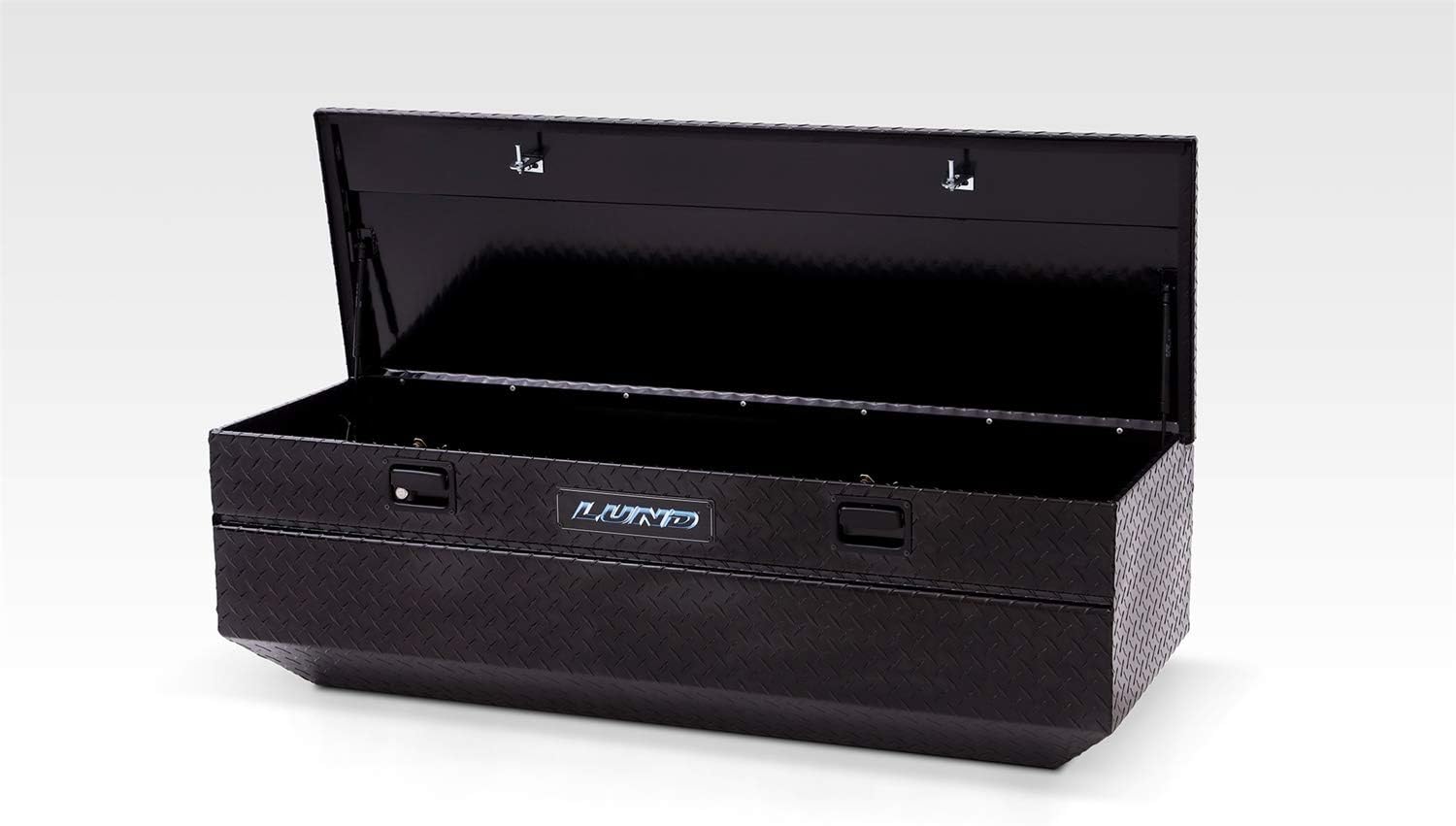 Lund 79456 56-Inch Aluminum Flush Mount Single Lid Truck Tool Box, Diamond Plated, Black