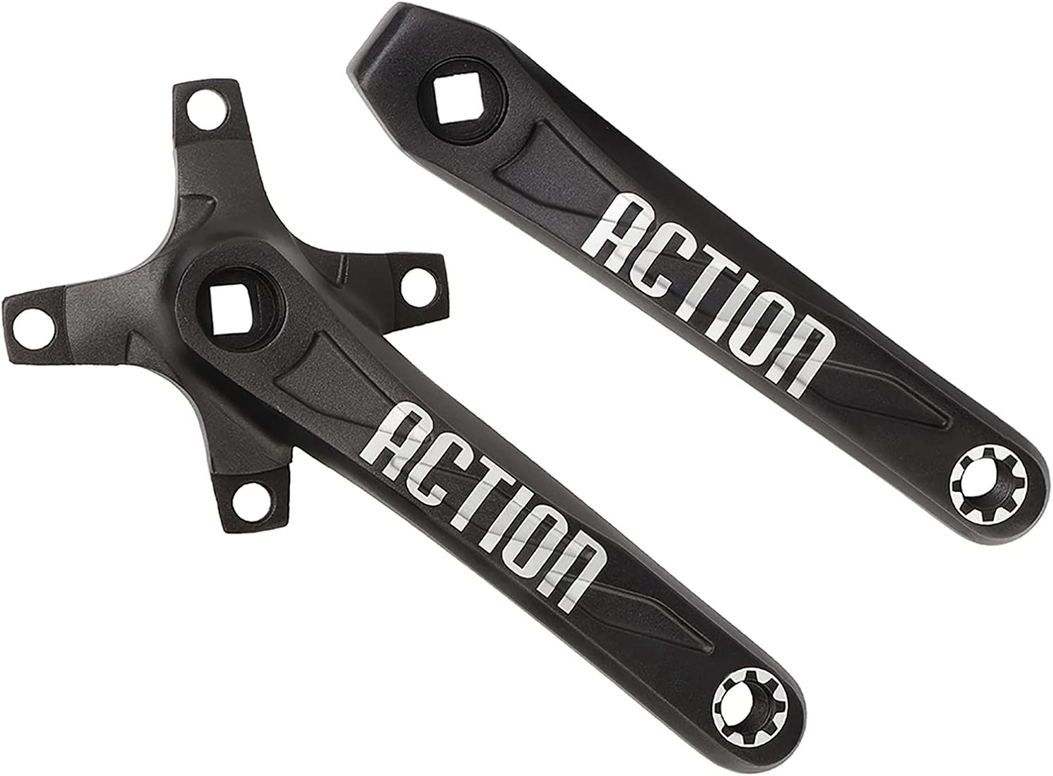Keenso 1 Pair Cranks, Black Aluminium Alloy Left and Right Mountain Bike Crank Bicycle Accessories 170mm Pack of 2