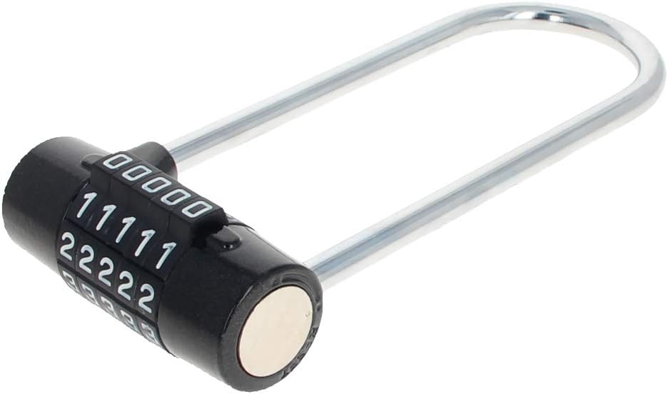 MroMax 1Pcs 5-Digit Combination Padlock 7mm Shackle Dia Resettable Padlock, Gym Lock Waterproof for School Gate Toolbox Locker Blue