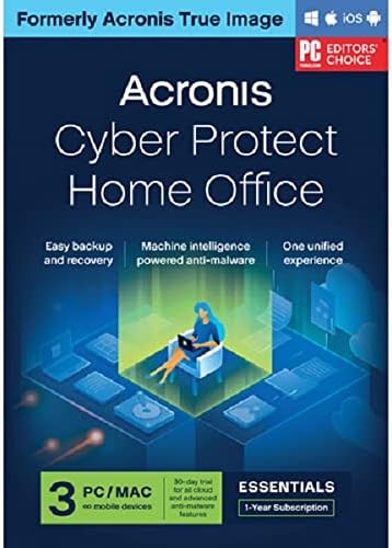 Acronis Cyber Protect Home Office Essentials - 3 Computer - 1 year subscription BOX - NAM