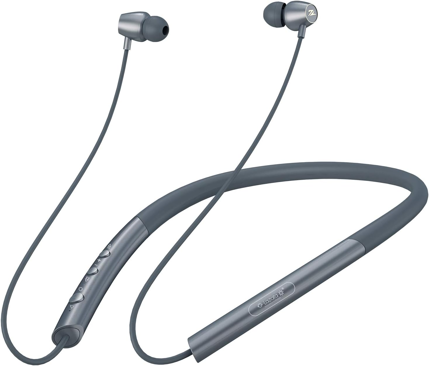 Glazata Wireless Bluetooth Headphones Neckbands with Magnetic Earbuds Bluetooth 5.0 Sports Earphones CVC 8.0 aptX-LL & aptX-HD Stereo Wireless Headphones for Workouts (Grey) Pack of 2