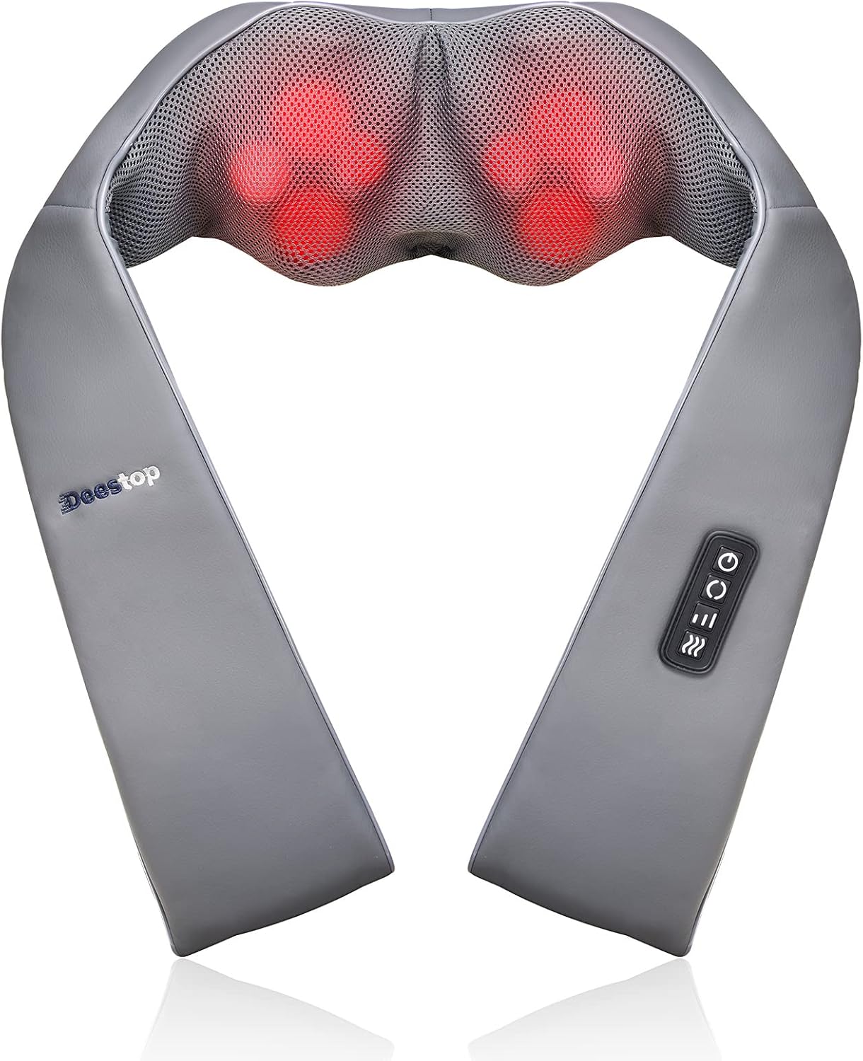 Shiatsu Neck and Back Massager with Heat, Electric Shoulder Massager Deep Tissu Kneading Massage Pillow, Massagers for Neck Back Full Body Pain Relief, Home Car Office Use - Gift for Family Friends
