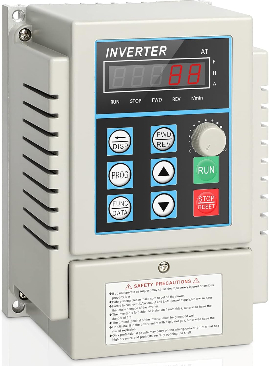 XCFDP AC 220V/2.2kw 3HP Variable Frequency Drive,12A VFD Inverter Single Phase to 3 Phase Frequency Converter for Spindle Motor Speed Control(Single-Phase Input, 3 Phase Output)