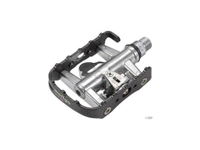 Wellgo WPD-95B Clipless/Clip Pedals Black/Silver