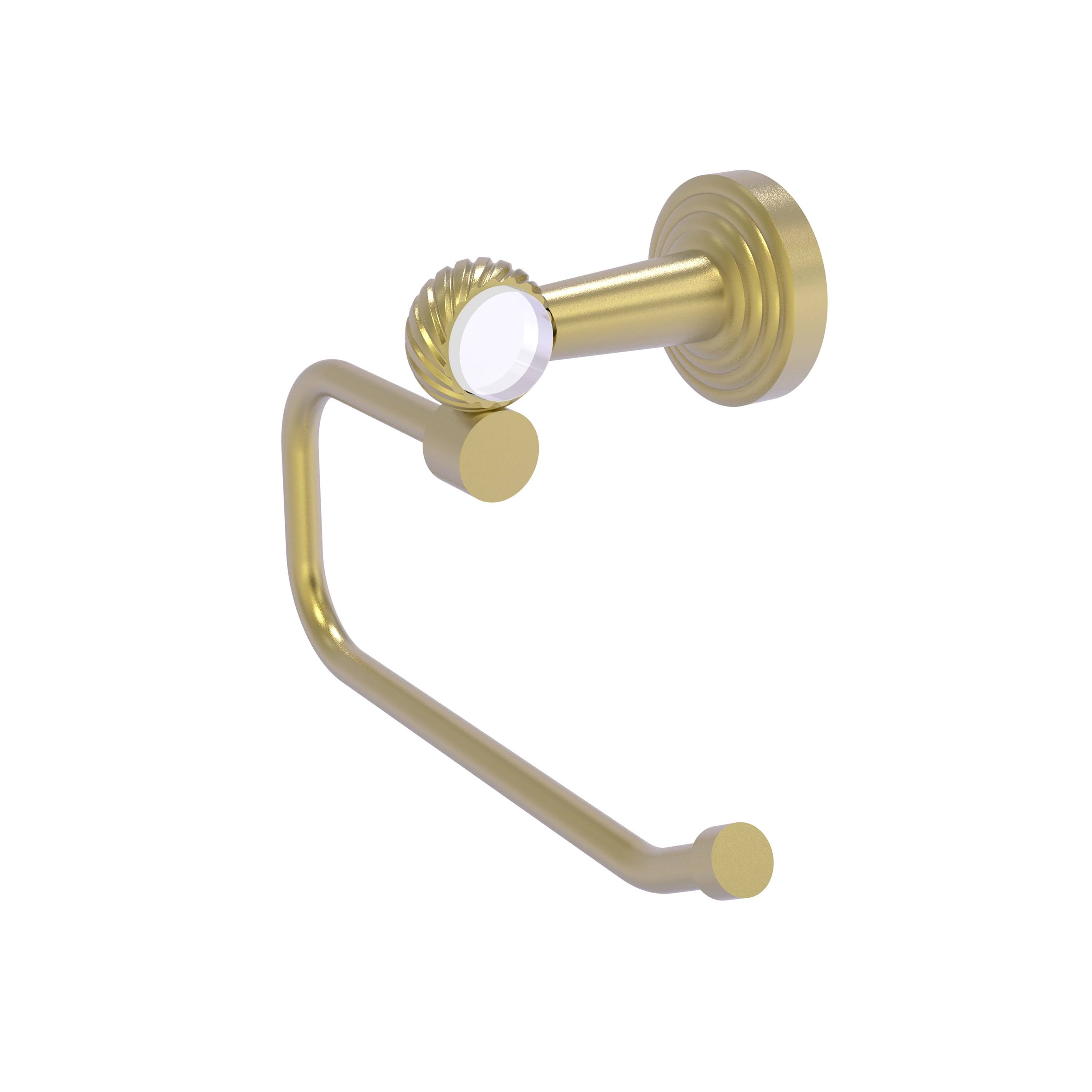 Allied Brass PB-24ET-SBR Pacific Beach Collection European Style Toilet Tissue Holder with Twisted Accents Satin Brass