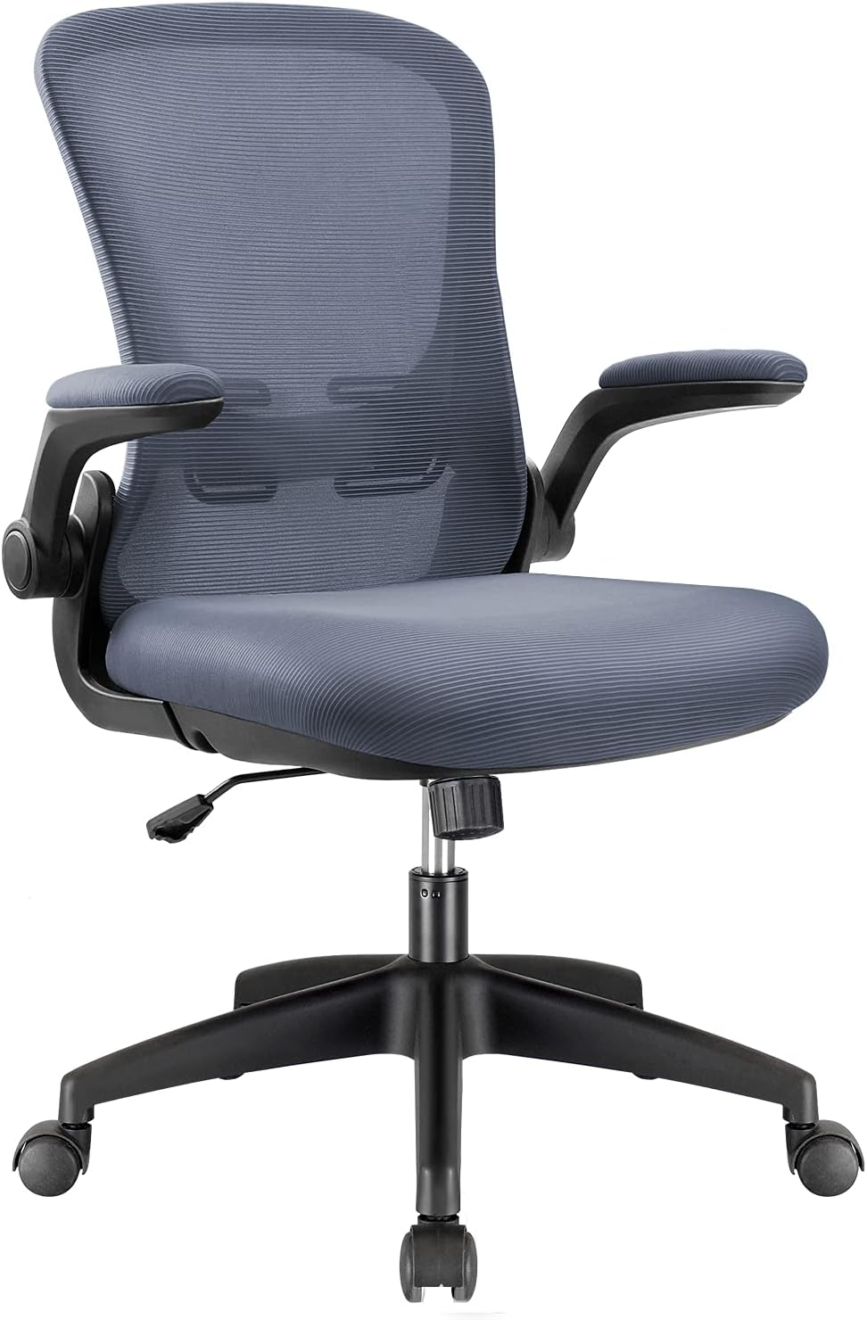 Furmax Office Chair Mesh Desk Chair with Adjustable Arms Ergonomic Computer Chair Rolling Chair with Back and Lumbar Support (Black)