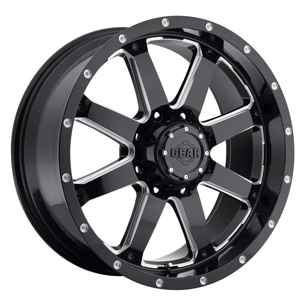 Gear Alloy Big Block 726MB Wheel 20x9 8x180 +18mm Gloss Black Milled