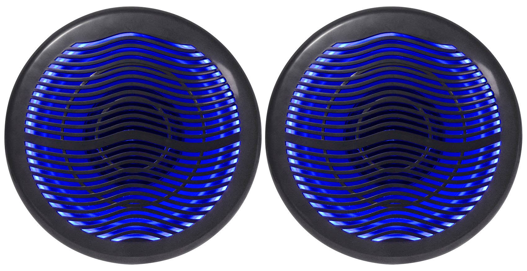 2 Rockville MS10LB 2400 Watt Black Marine Boat 10 Subwoofers W LEDs