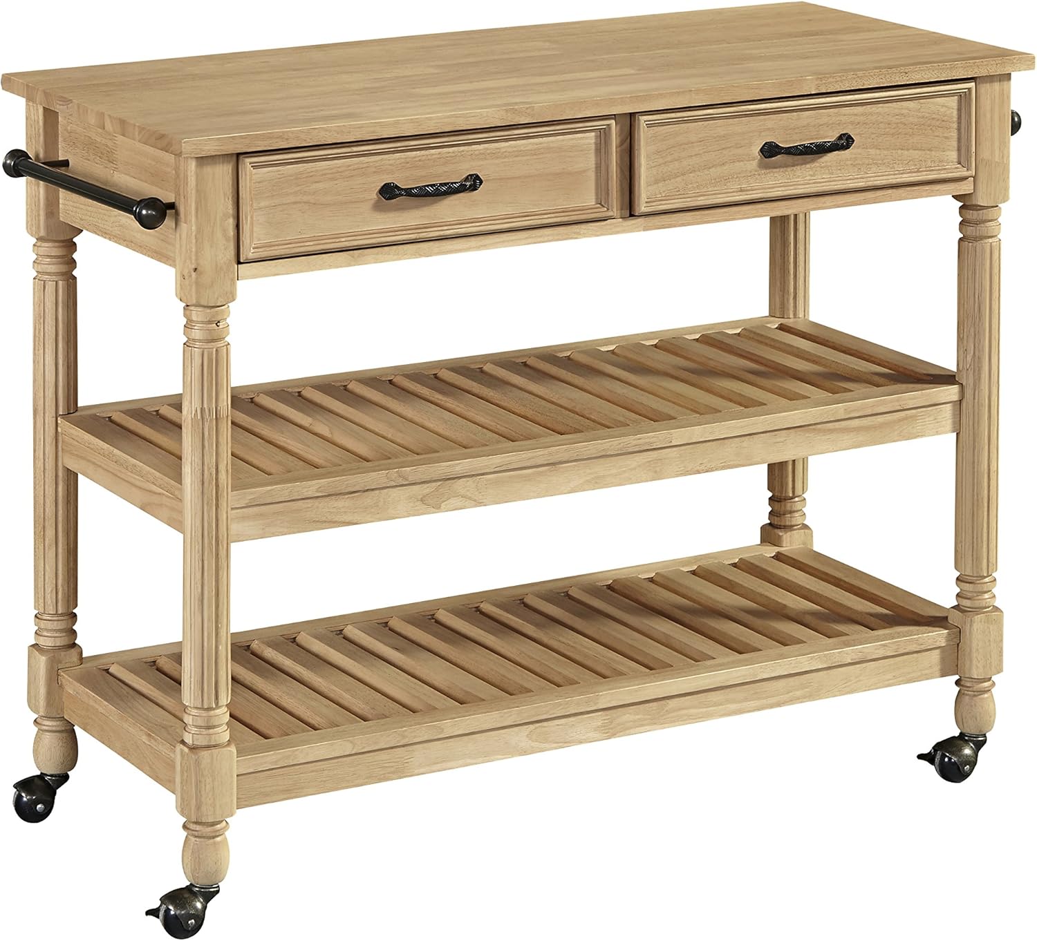 Home Styles Savanna Kitchen Cart, Black Finish