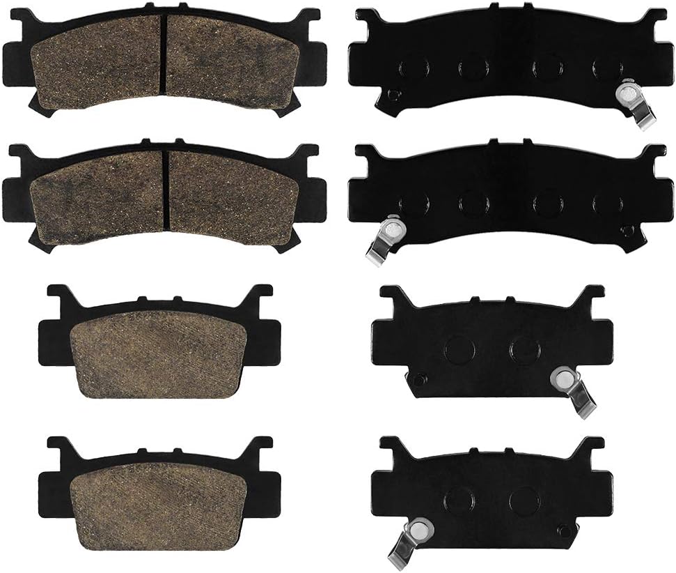 SOLLON Brake Pads Front and Rear Compatible with Honda Pioneer 1000-5 1000 2016-2021 Talon 1000R 1000X SXS 06451-HL4-A01 06452-HL4-A01 06431-HL4-A01 06432-HL4-A01 Pack of 2