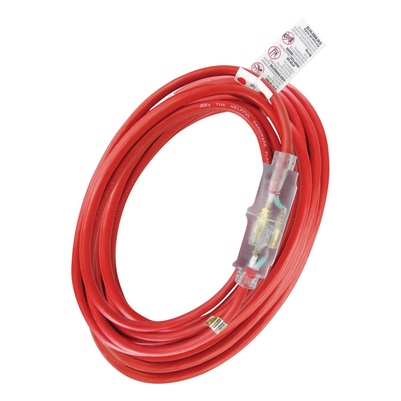 Ace Outdoor 50 ft. L Red Extension Cord 12/3 Sjtow