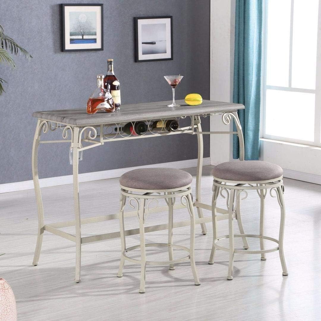 ACME Irmeda Oak Gray Counter Height Set 3 Piece