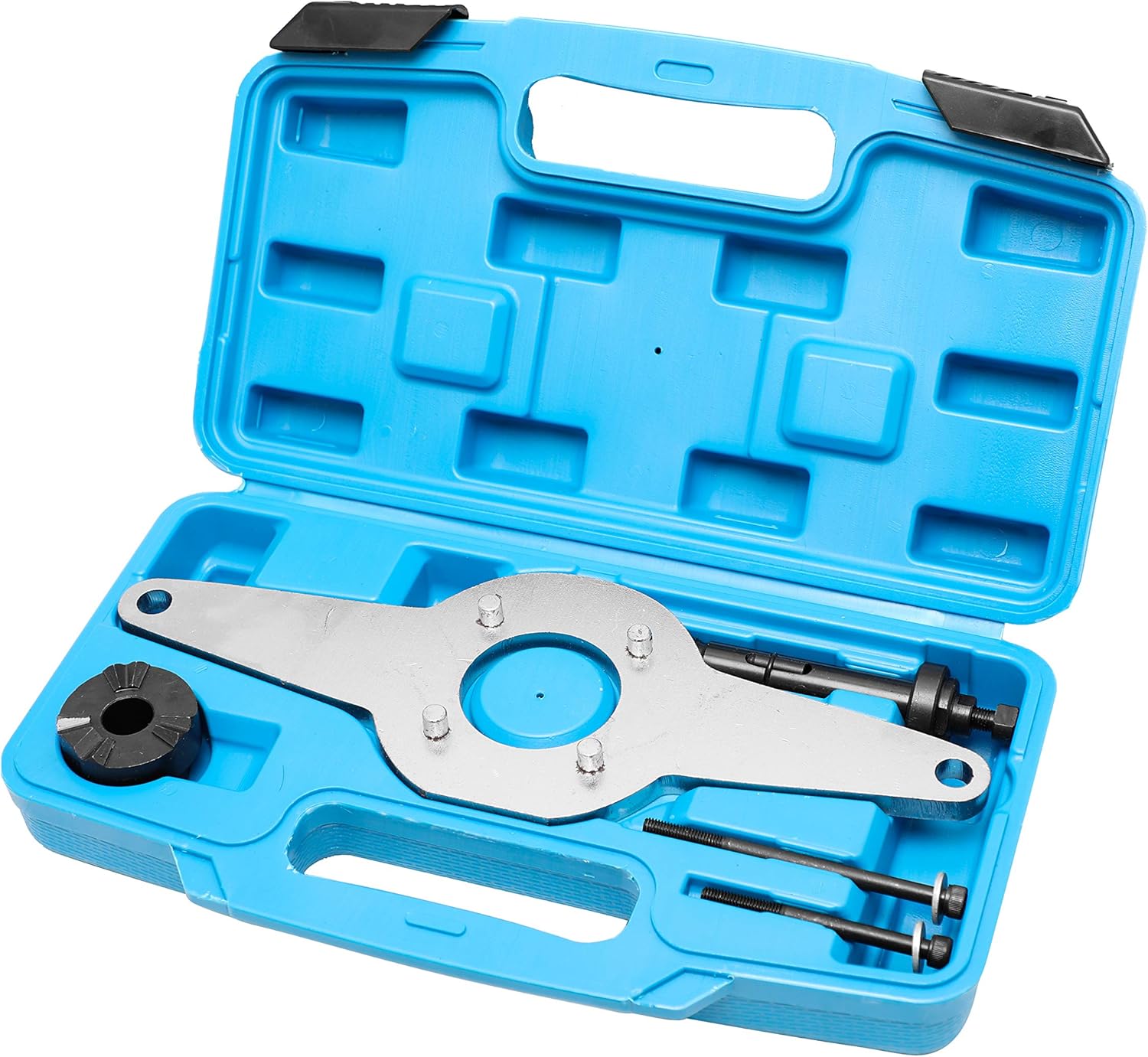 Vibration Damper Holding Tool Crankshaft Pulley Removal Shock Absorber Compatible with Audi Skoda VW 1.8 2.0 4V TFSi EA888 Vibration Damper Assembly 4 Cylinder Replace T10531