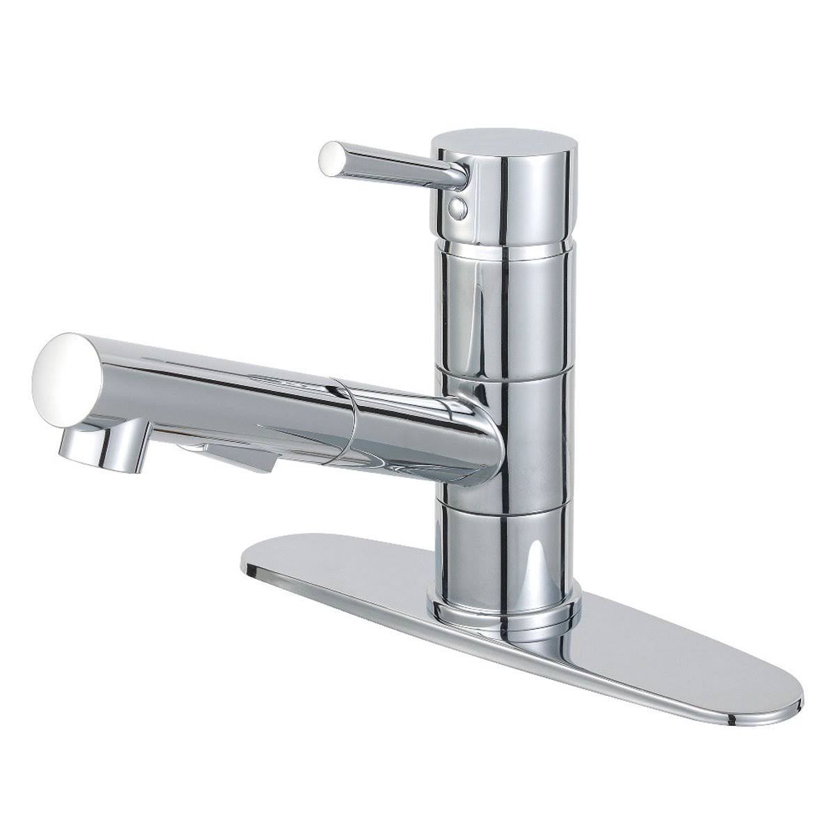 Kingston Brass LS8400DL Concord Single-Handle Pull-Out Kitchen Faucet, Matte Black