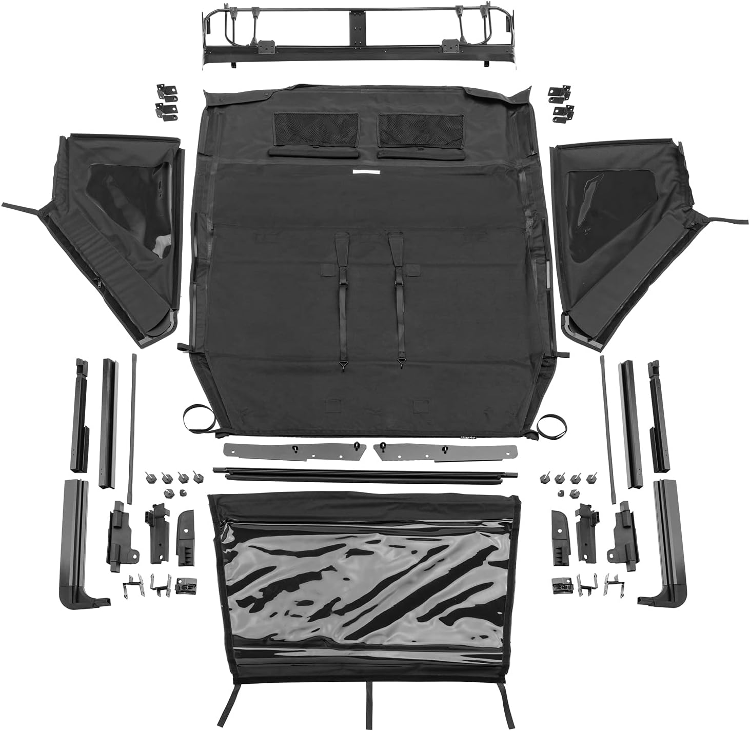 RAMPAGE PRODUCTS 139435 TrailView Fastback Soft Top for 2018-Currnet Jeep Wrangler JL 4 Door