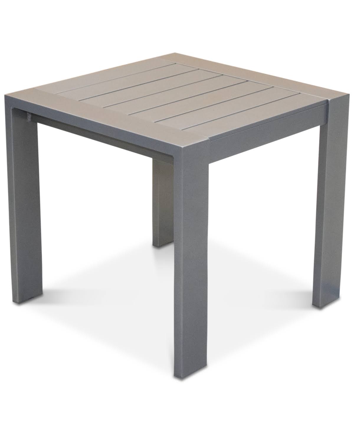 Aruba Gunmetal Aluminum End Table, Created for Macy&s - Gray