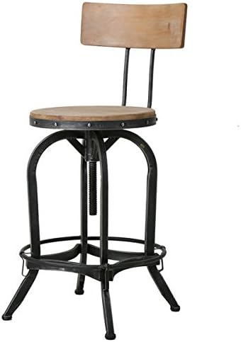 Christopher Knight Home Stirling Adjustable Wood Backed Barstool
