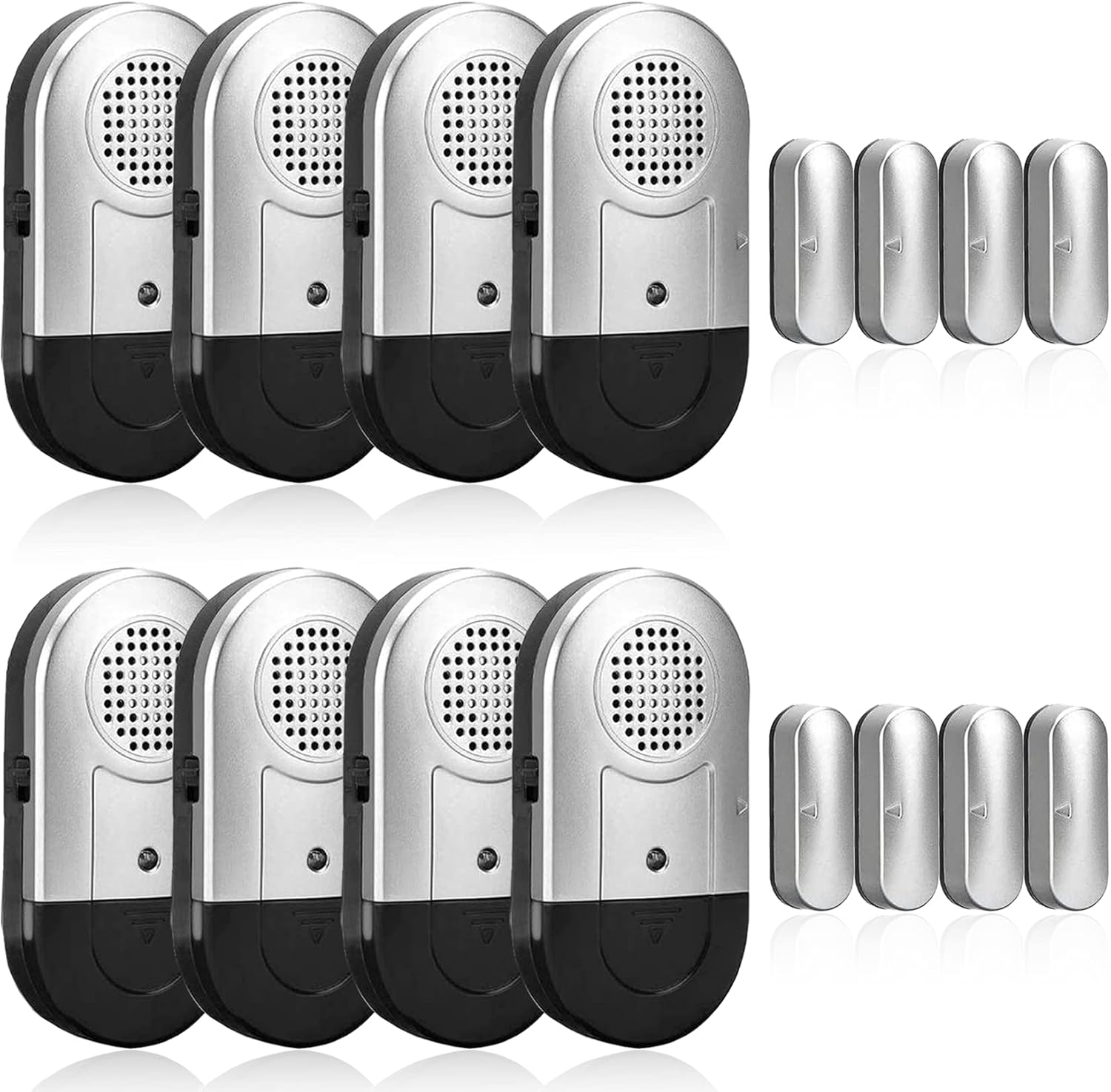 Window Alarms 10 Pack Sanjie Wireless Door Alarms for Kids Safety with 120DB , Pool Door Alarm for Home (Silver) Pack of 2