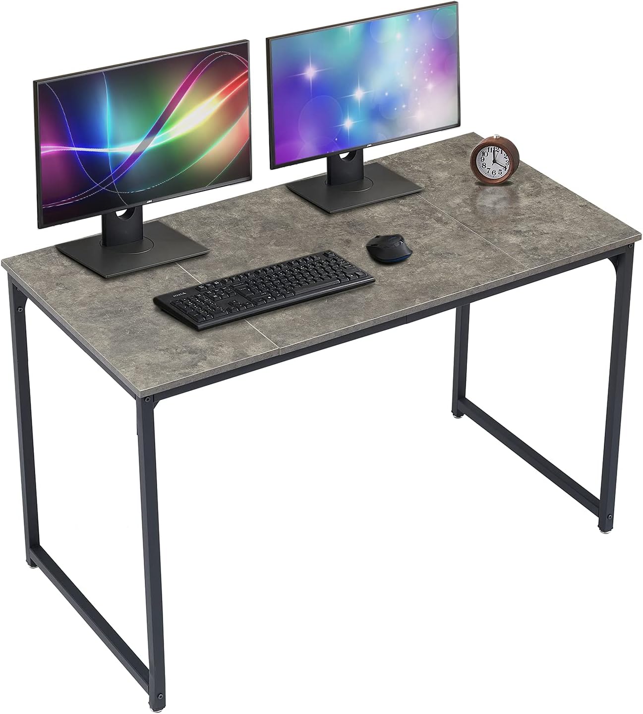 Liink1Ga Computer Desk 47 Inch Modern Simple PC Table Laptop Desk Study Writing Table,Work Home Office Desk for Small Space,Vintage Grain Pack of 2