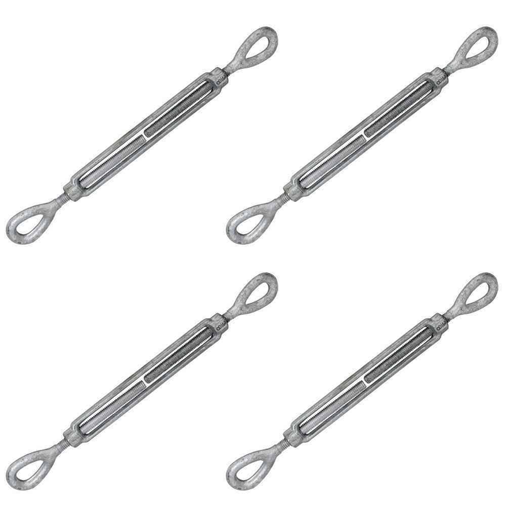 Galvanized Turnbuckle - Eye u0026 Eye - 3/8 inch x 6 inch 4 Pack