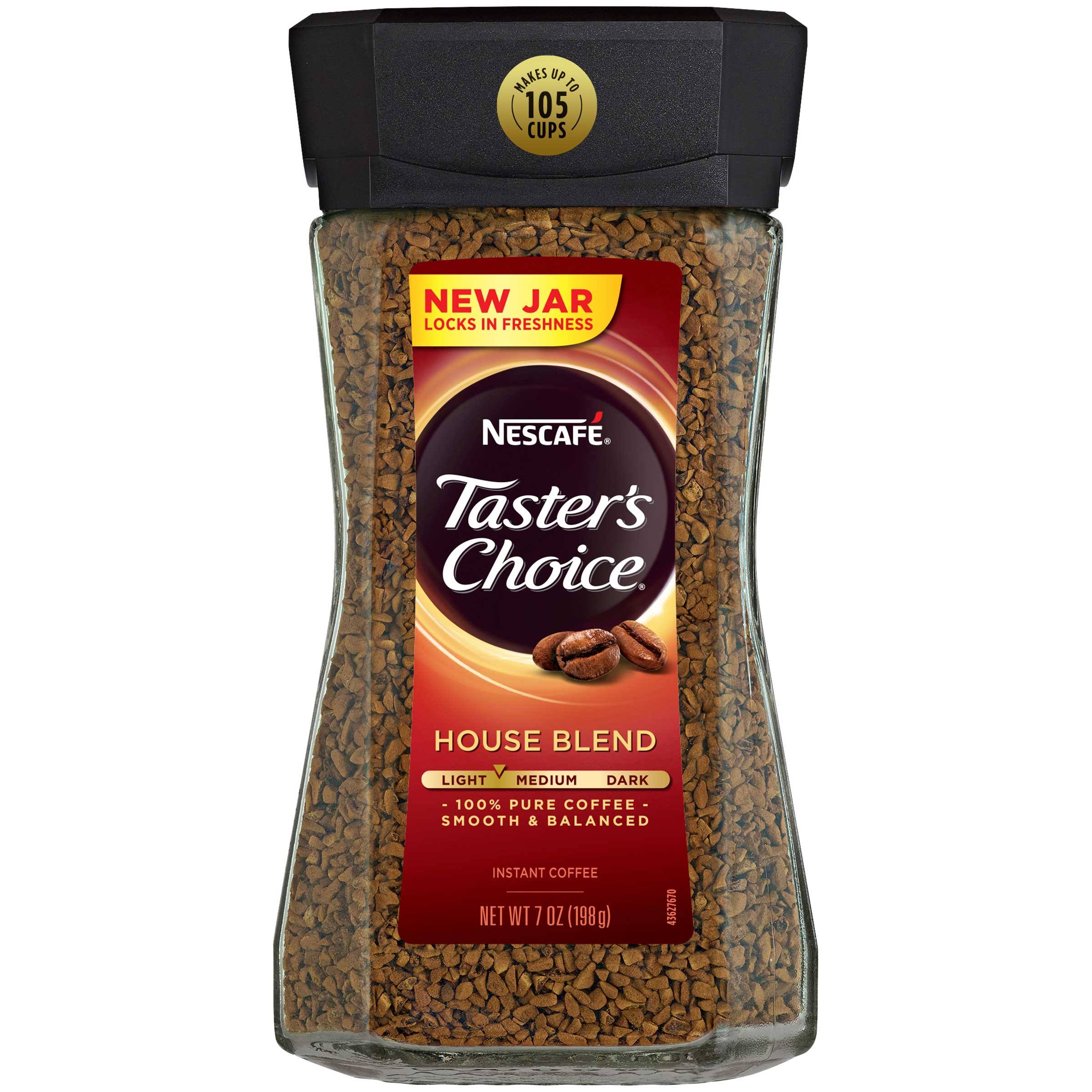 Nescafe Taster&s Choice Instant Coffee, House Blend, 7 Ounce Pack of 6