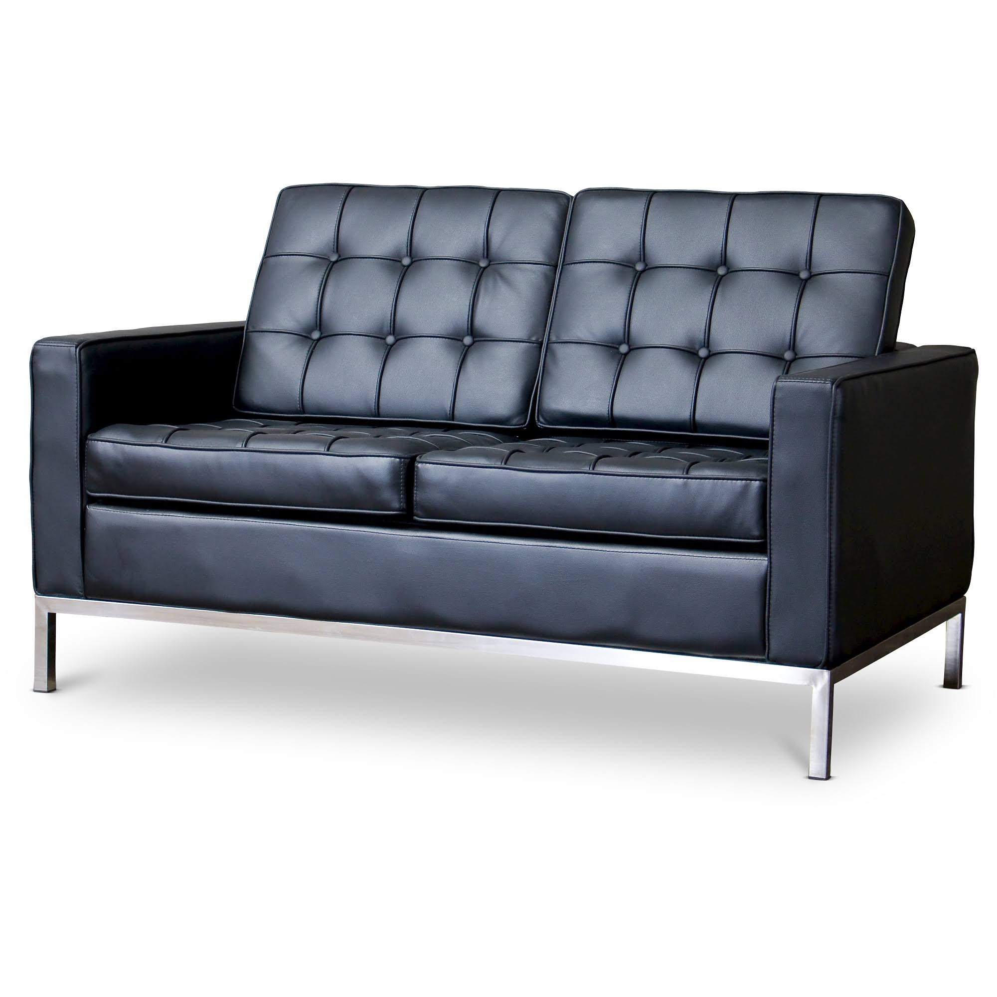 Baxton Studio Connoisseur Living Room Loveseat - Black