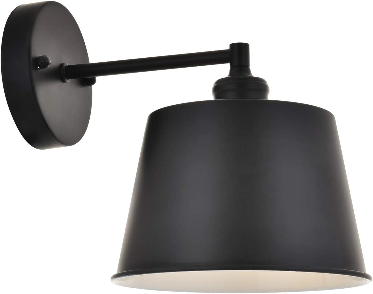 Decovio 12820-B1 Dickinson 1 Light 8 inch Black Wall Sconce Wall Light