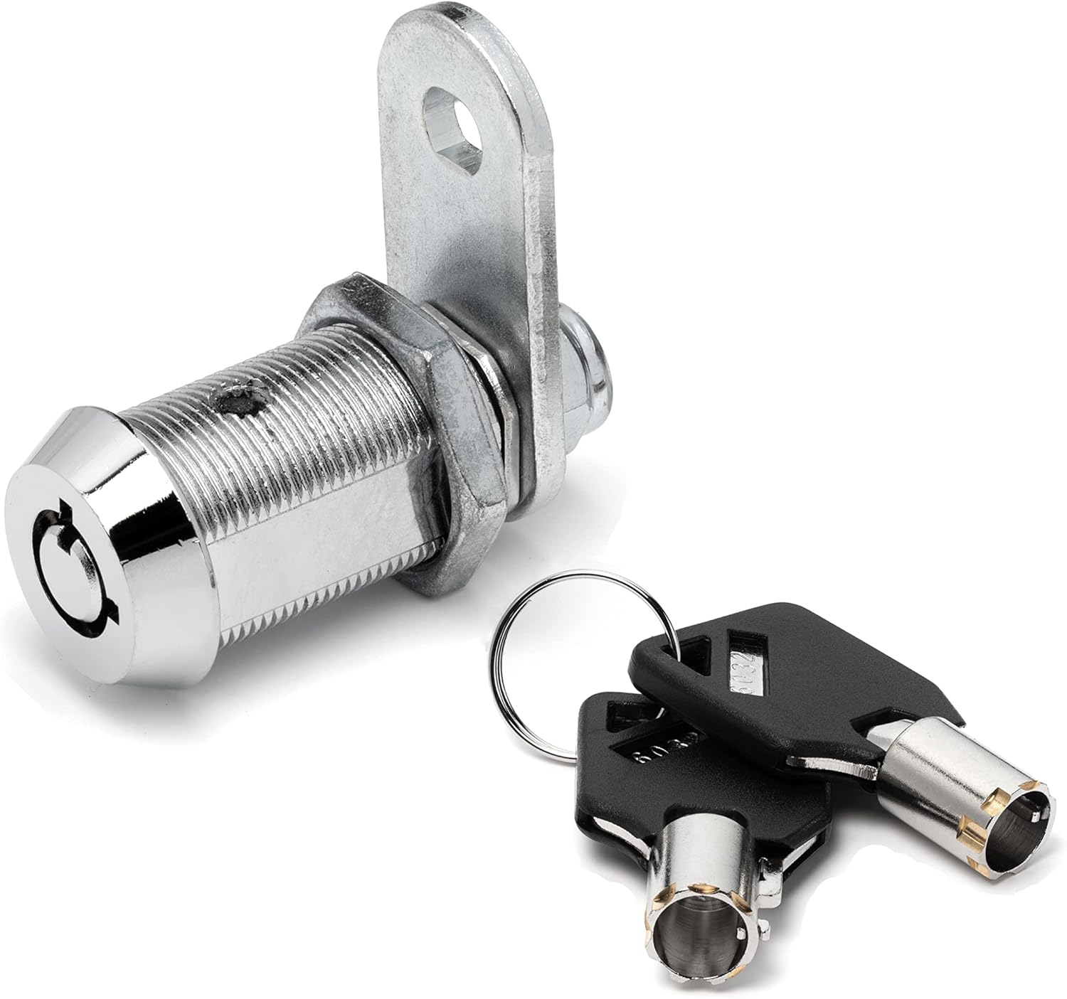 Westway Locks Tubular Cam Lock, Keyed Alike, Removable Key, Chrome Finish (Pack of 5, 5/8 Inch 90&deg;)