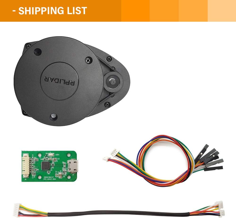 Slamtec RPLIDAR A1M8 2D 360 Degree 12 Meters Scanning Radius LIDAR Sensor Scanner for Obstacle Avoidance and Navigation of Robots