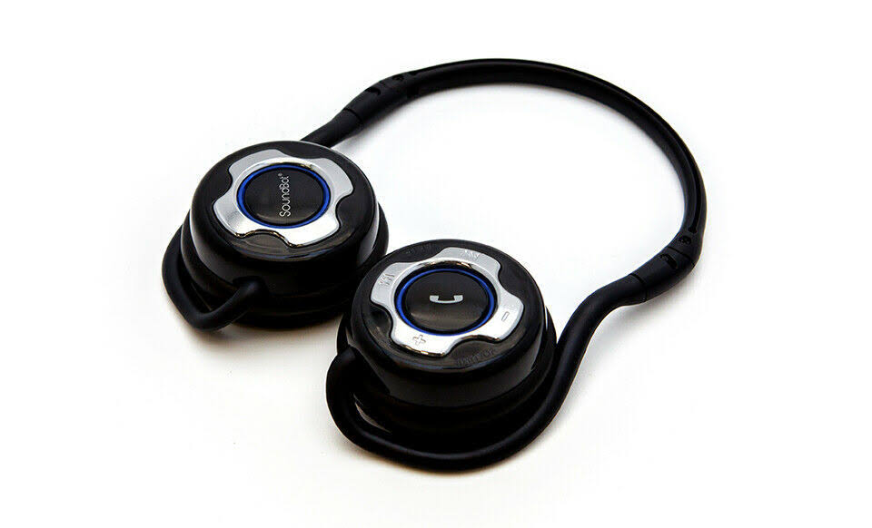 Soundbot Sb220 Bluetooth Noise-cancellation Stereo Headphone, Black/Chrome