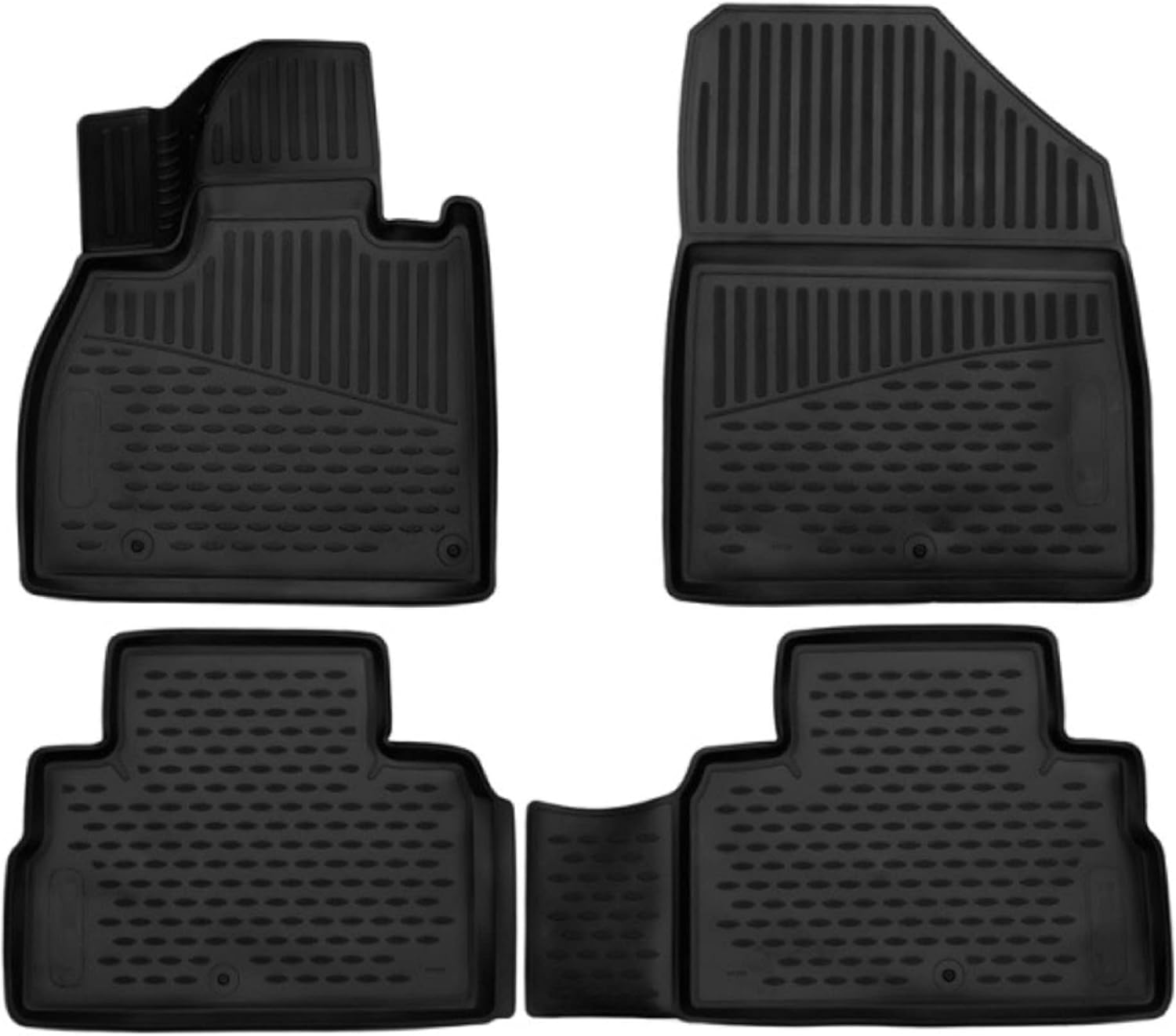 Fits 2020-2022 Kia Telluride Floor Mats Front & 2nd Row Seat Liner Set Fit All-Weather Full Set Liners (Black)