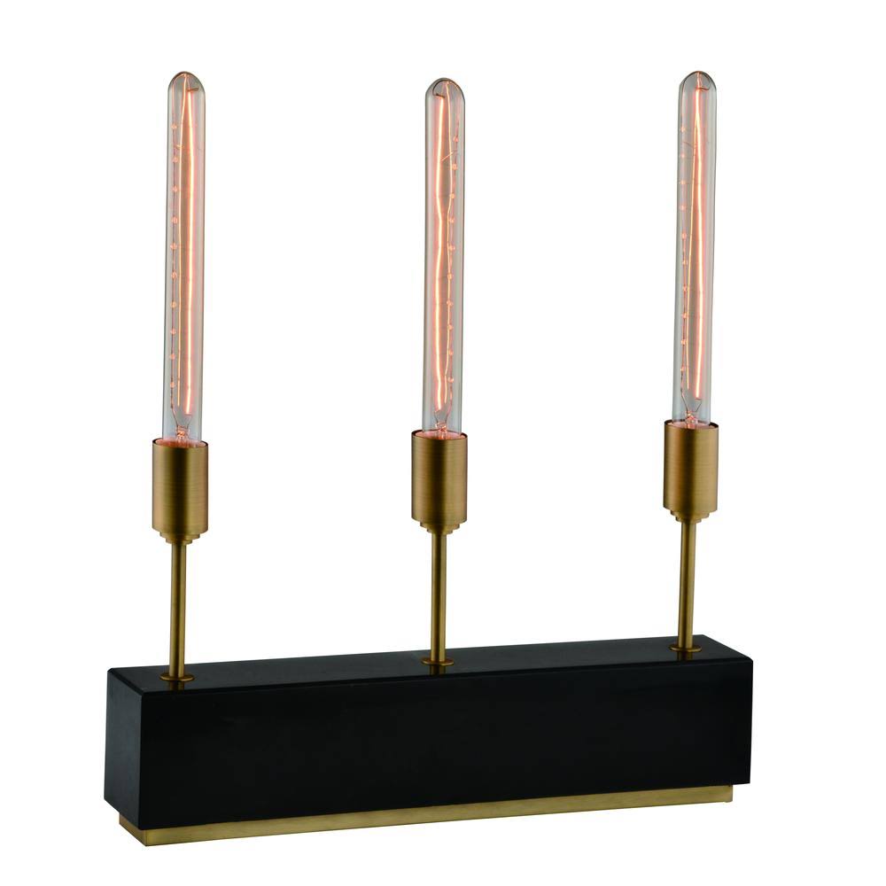 Pangea Home Katharine 3 Table Lamp Black