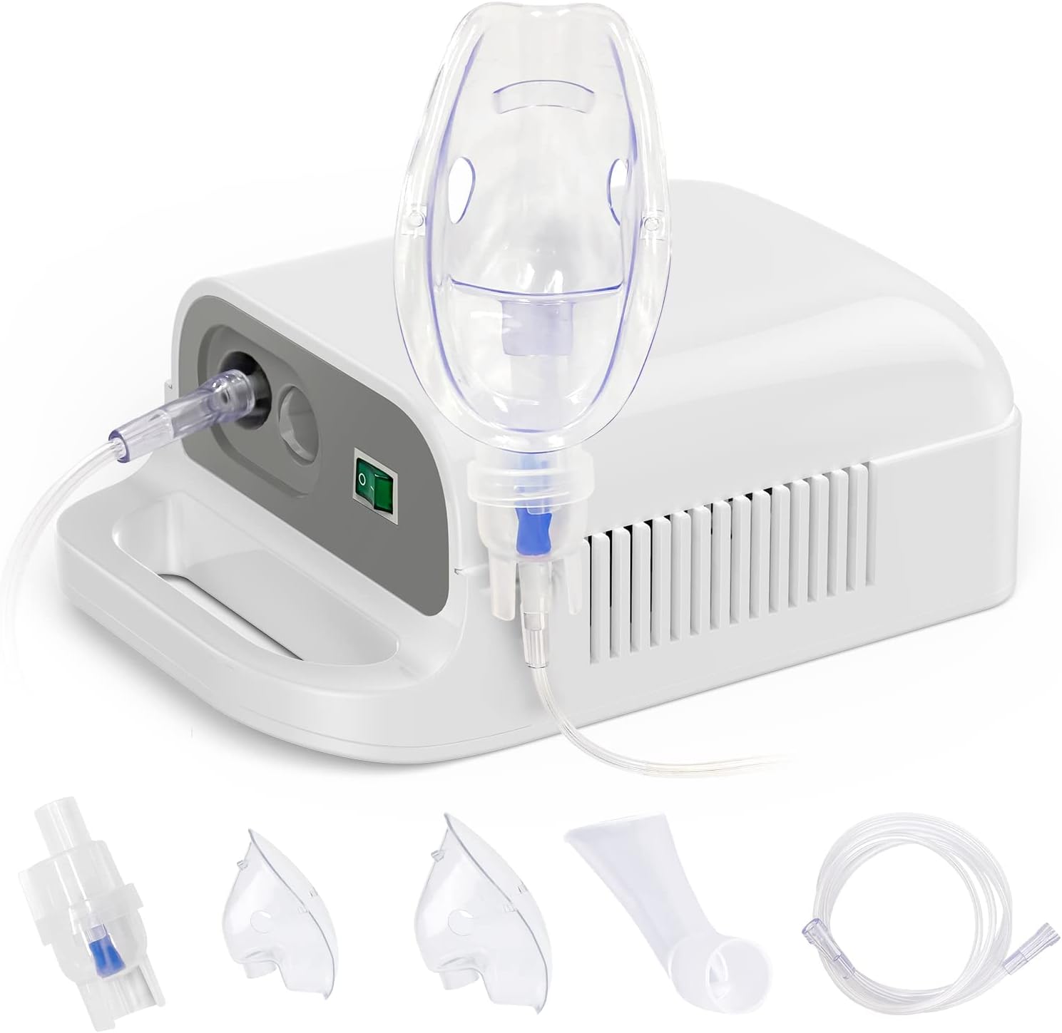 Nebulizer Machine for Adults & Kids - Portable Nebulizer Machine for Breathing with Mouthpiece & Mask, Desktop Asthma Compressor Nebulizer for Home Use