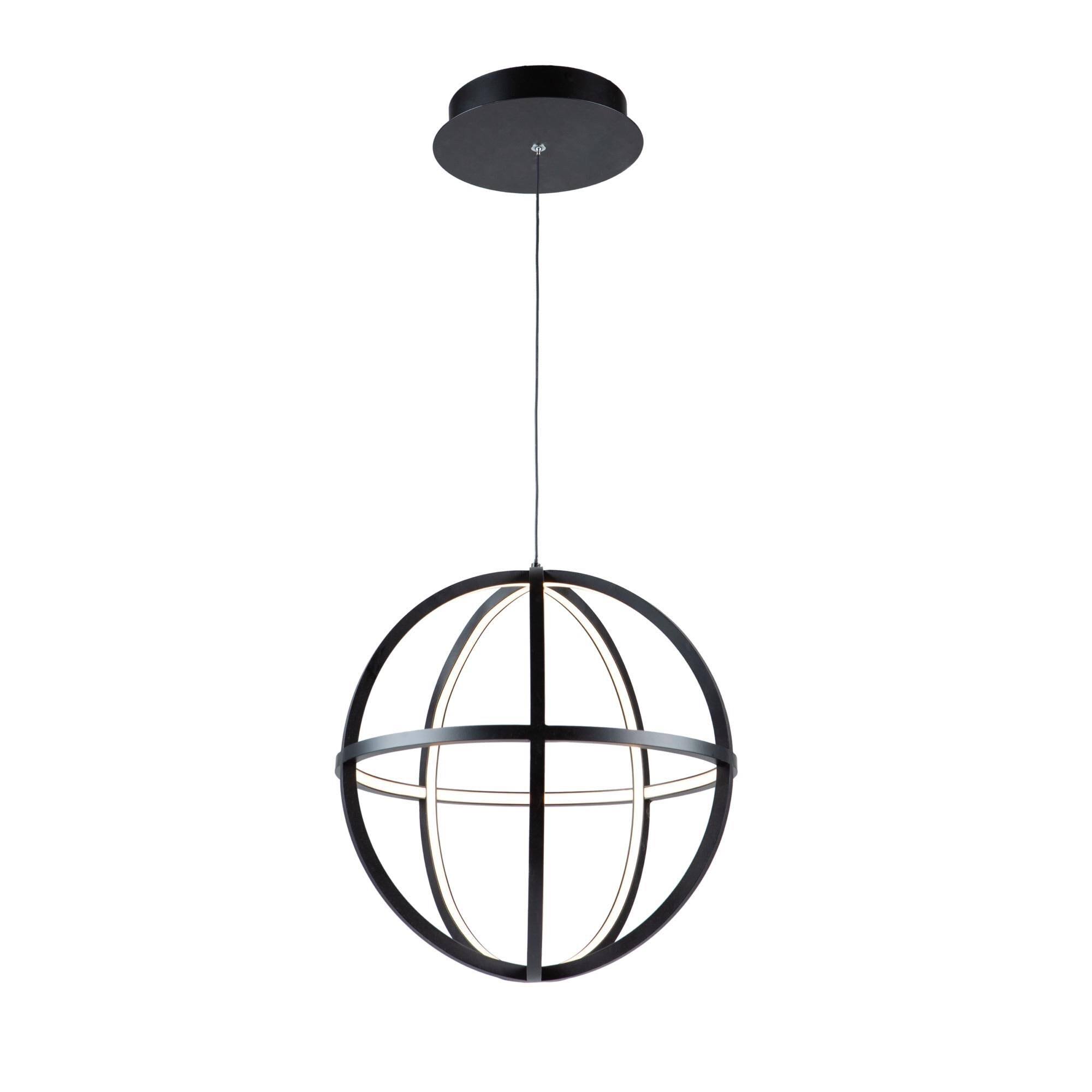 Artcraft AC6661BK Celestial 14 inch Orb LED Chandelier in Matte Black