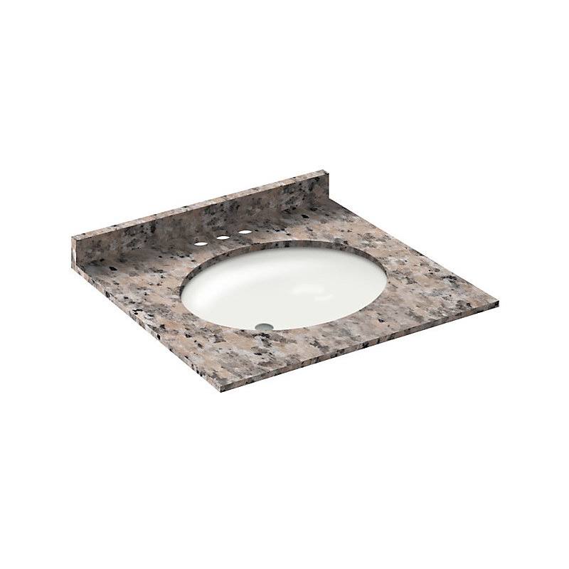 LessCare Vanity Top with Back Splash - Finish: Burlywood