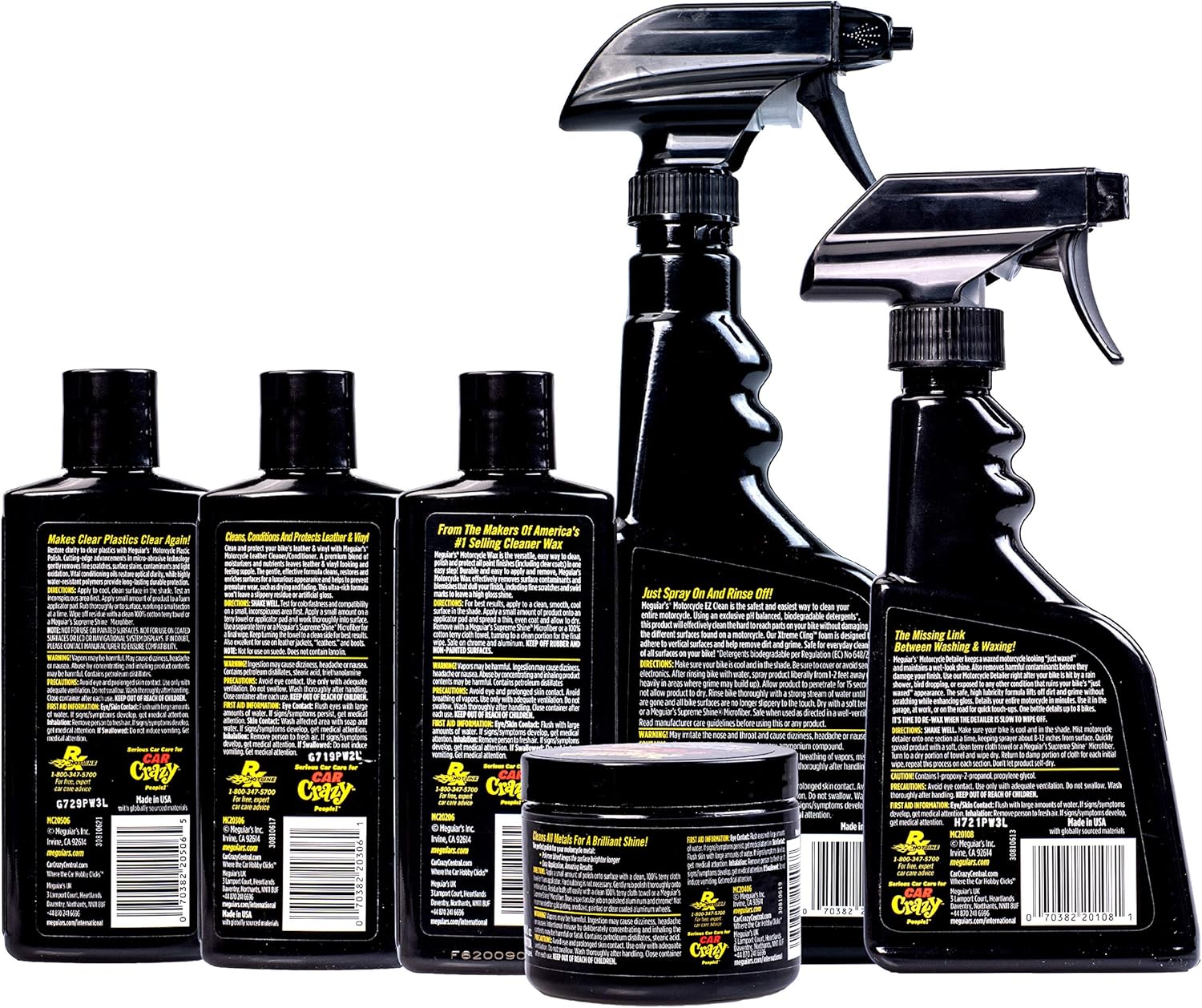 Meguiar's Motorcycle Care Kit &ndash; Package for Motorcycle Cleaning and Detailing &ndash; G55033
