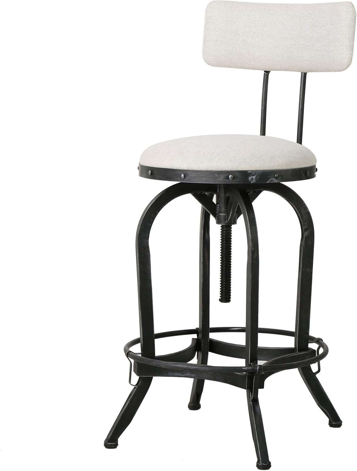 Christopher Knight Home Vlippu Leather Barstool with Backrest, Brown