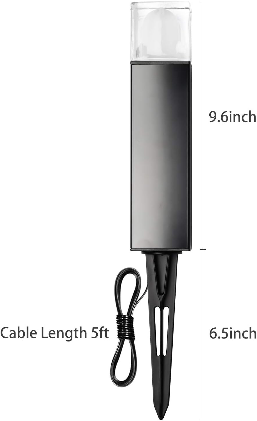 Outdoor Landscape Lighting Low Voltage Garden Landscape Lights Pathway Lights Yard Lights Driveway Lights, Aluminum Construction Waterproof 12V 3W 3000K Warm-Yellow Light（4-Pack）