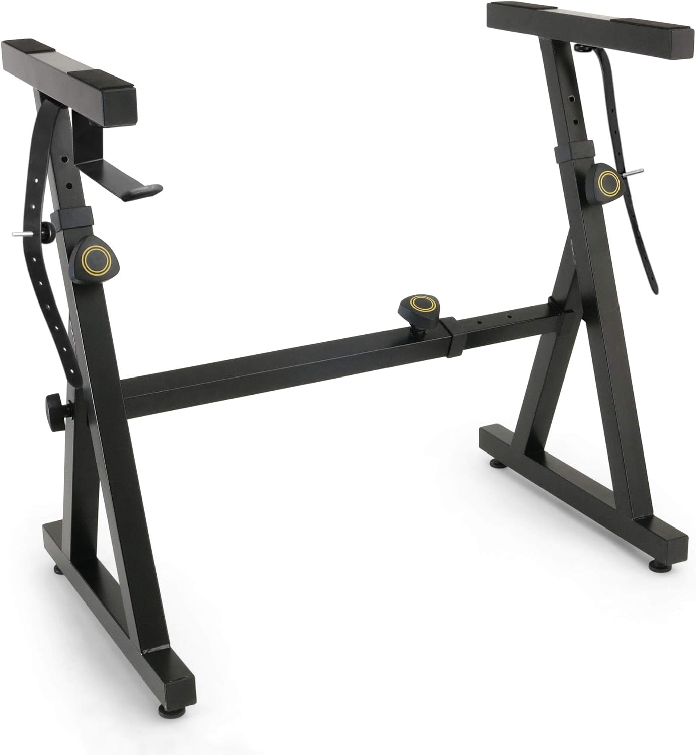 Plixio Piano Keyboard Stand - Z Style Adjustable and Portable Heavy Duty Music Stand for Kids and Adults (Fits 54 - 88 Key Electric Pianos) Pack of 2