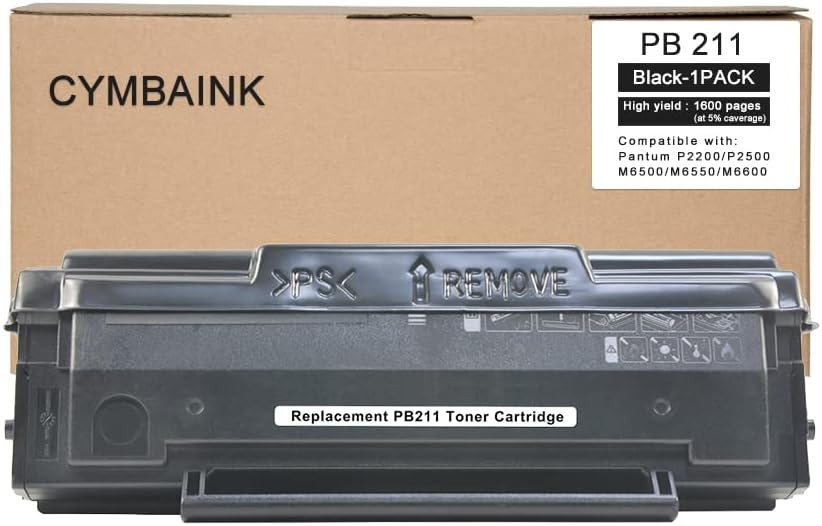 CYMBAINK Replacement for Pantum PB-211 PB-211EV Toner Cartridge Black Compatible with Pantum P2500W, P2502W, M6550NW, M6600NW, M6552NW, M6602NW (NOT OEM) Pack of 2