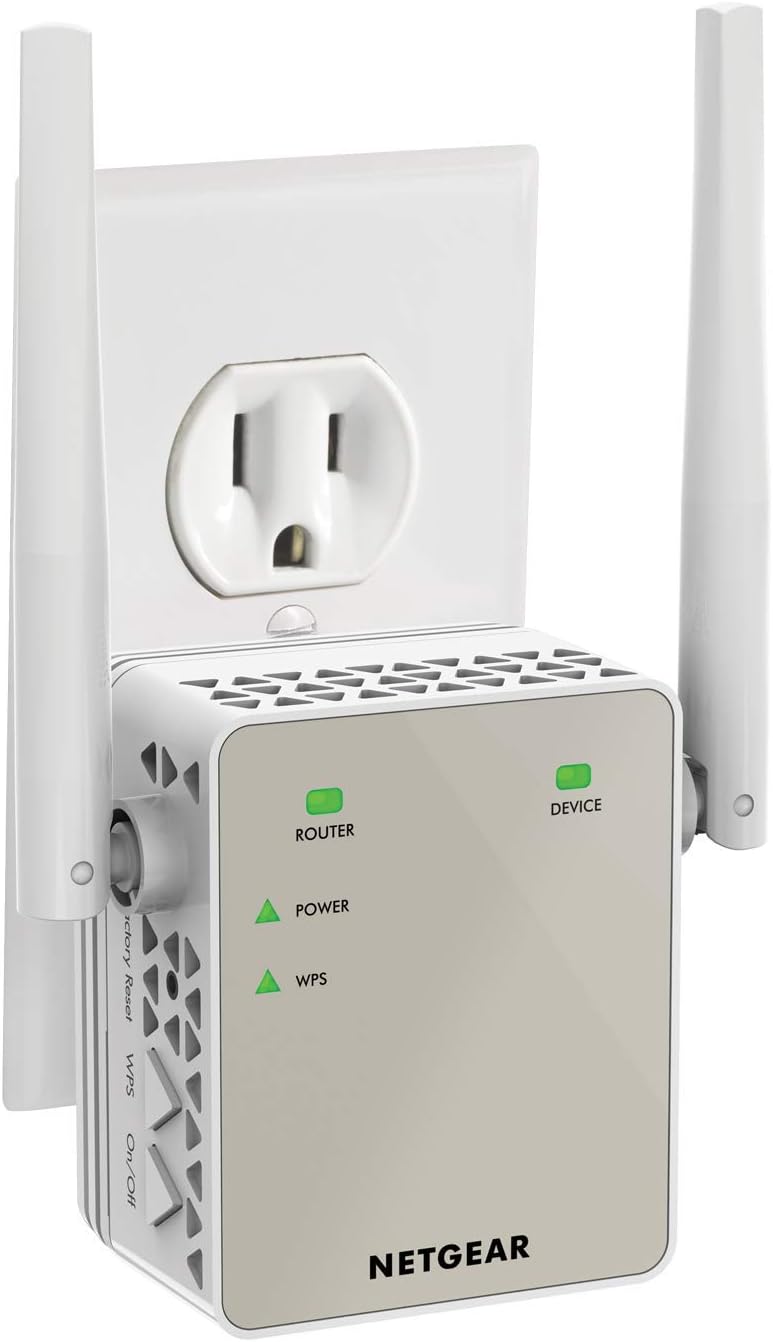 NETGEAR Wi-Fi Range Extender EX6120 - Coverage Up to 1500 Sq Ft and 25 Devices with AC1200 Dual Band Wireless Signal Booster & Repeater (Up to 1200Mbps Speed), and Compact Wall Plug Design Pack of 2