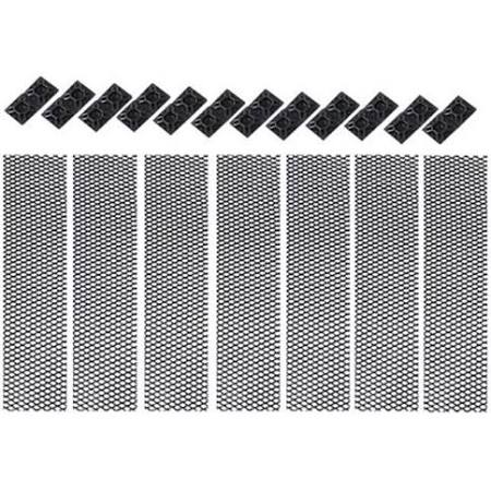 Spec-D Tuning Hbg-wrg07ssjm Mesh Grille Insert for 07 to 14 Jeep Wrangler, Black - Stainless Steel - 5 x 17 x 30 in., Multicolor