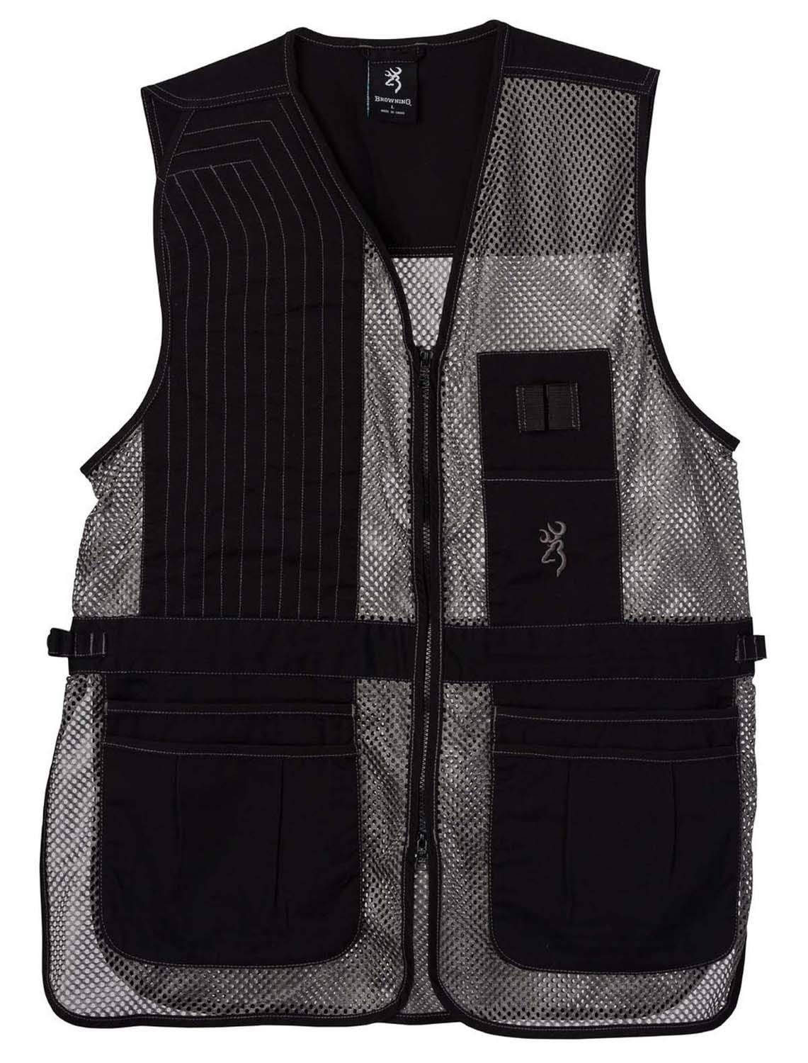 Browning Trapper Creek Mesh Shooting Vest - Gray/Black - 2XL