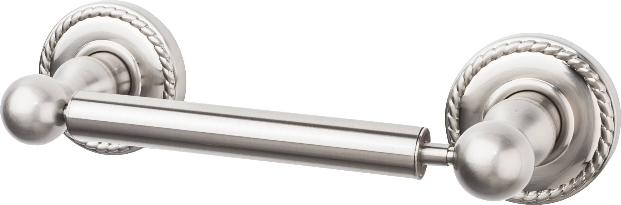 Top Knobs ED3BSNF Edwardian Bath Tissue Holder - Brushed Satin Nickel - Rope Backplate