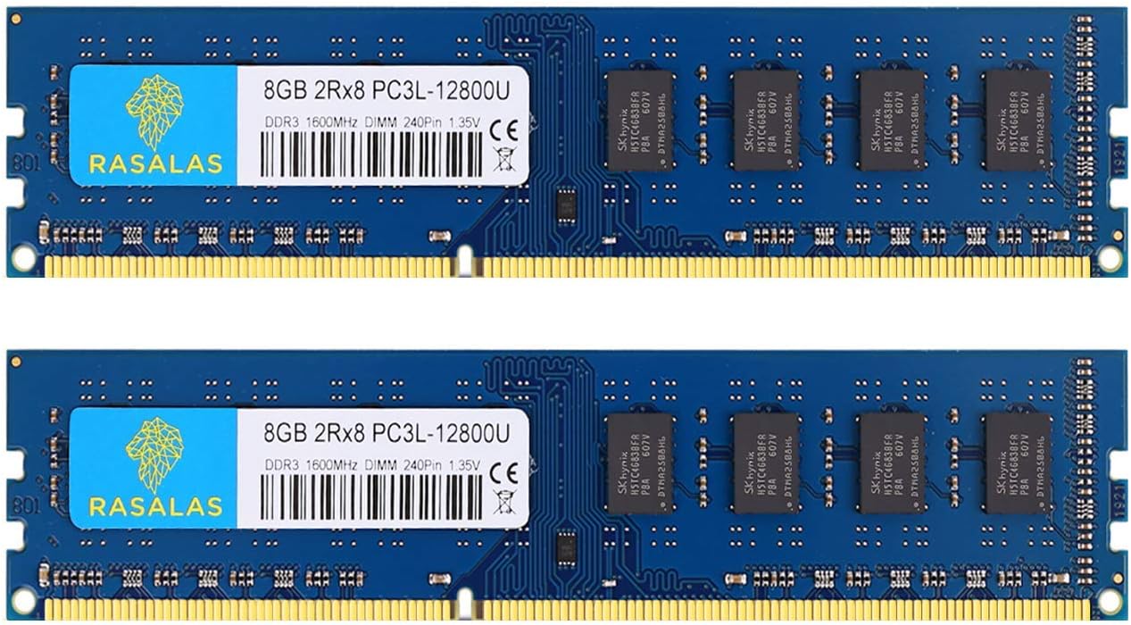 Rasalas 8GB PC3L-12800S ddr3l-1600 sodimm 1600mhz Laptop RAM DDR3L 1600 2Rx8 8gb ddr3 Laptop 12800s pc3 1.35V 204-Pin CL11 Dual Rank Ram Pack of 2