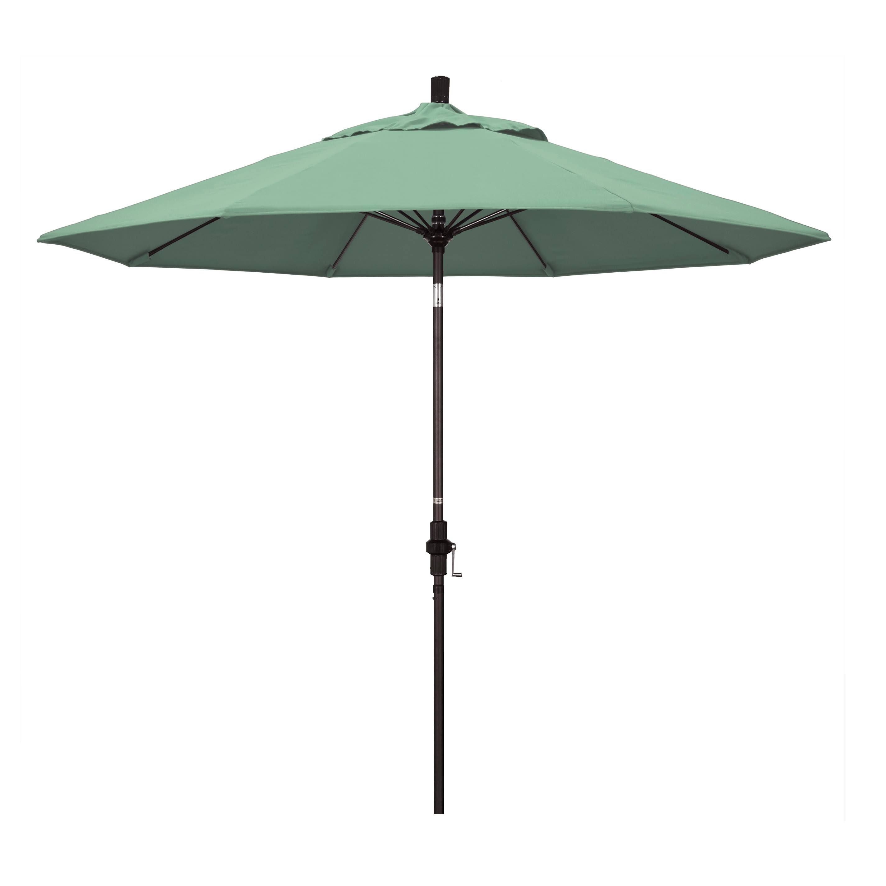 California Umbrella 9 Feet Fiberglass Market Umbrella Collar Tilt Bronze/Pacifica/Spa