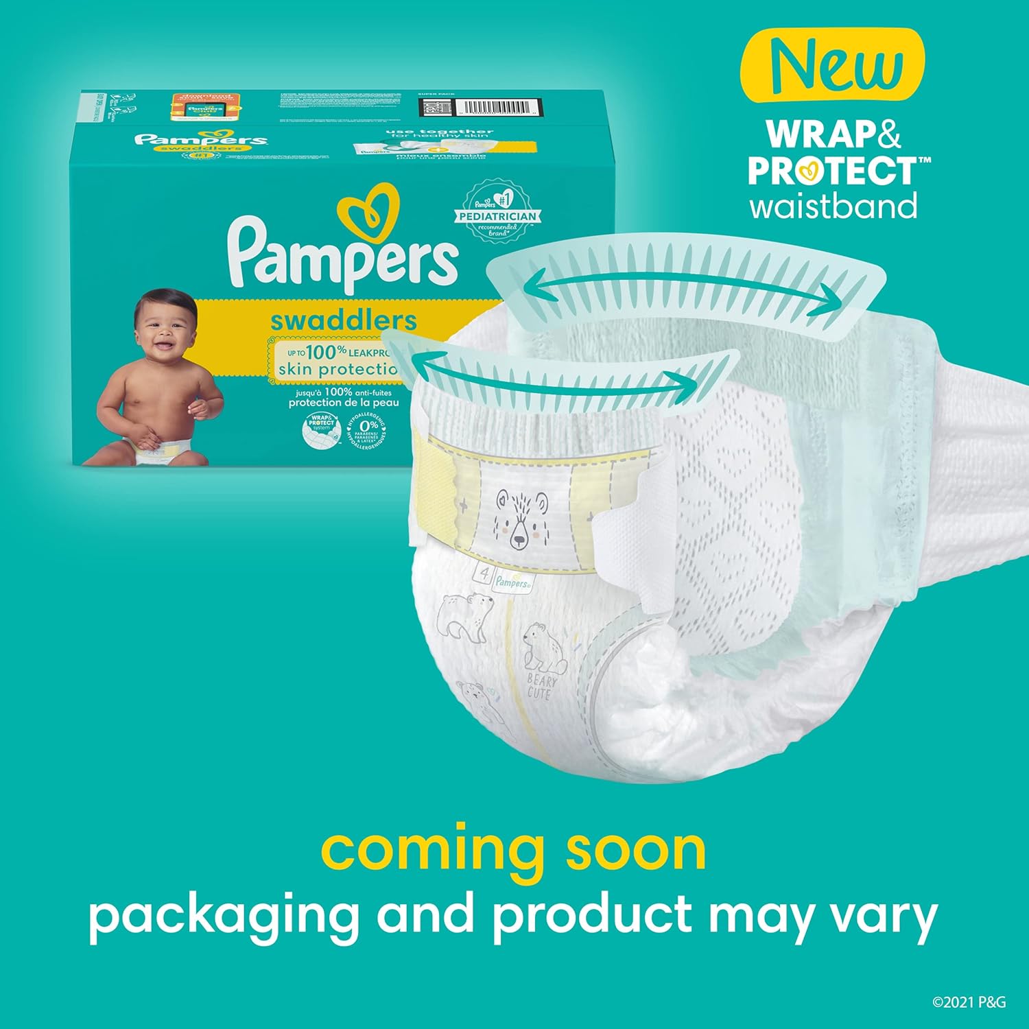 Diapers Size 3, 136 Count - Pampers Swaddlers Disposable Baby Diapers, Enormous Pack (Packaging May Vary) Pack of 2