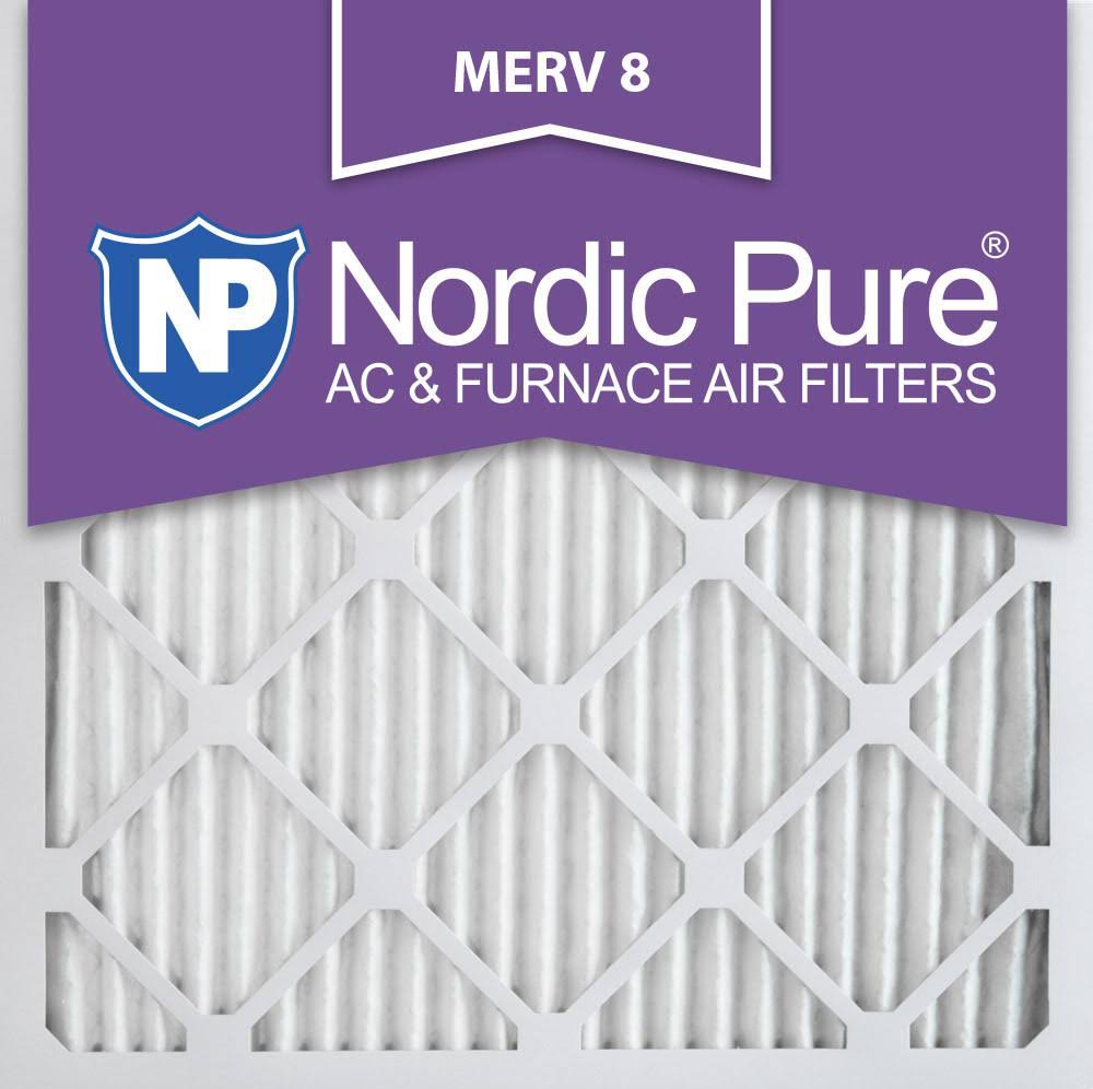 Nordic Pure 18x18x1 MERV 8 Pleated AC Furnace Air Filters 12 Pack