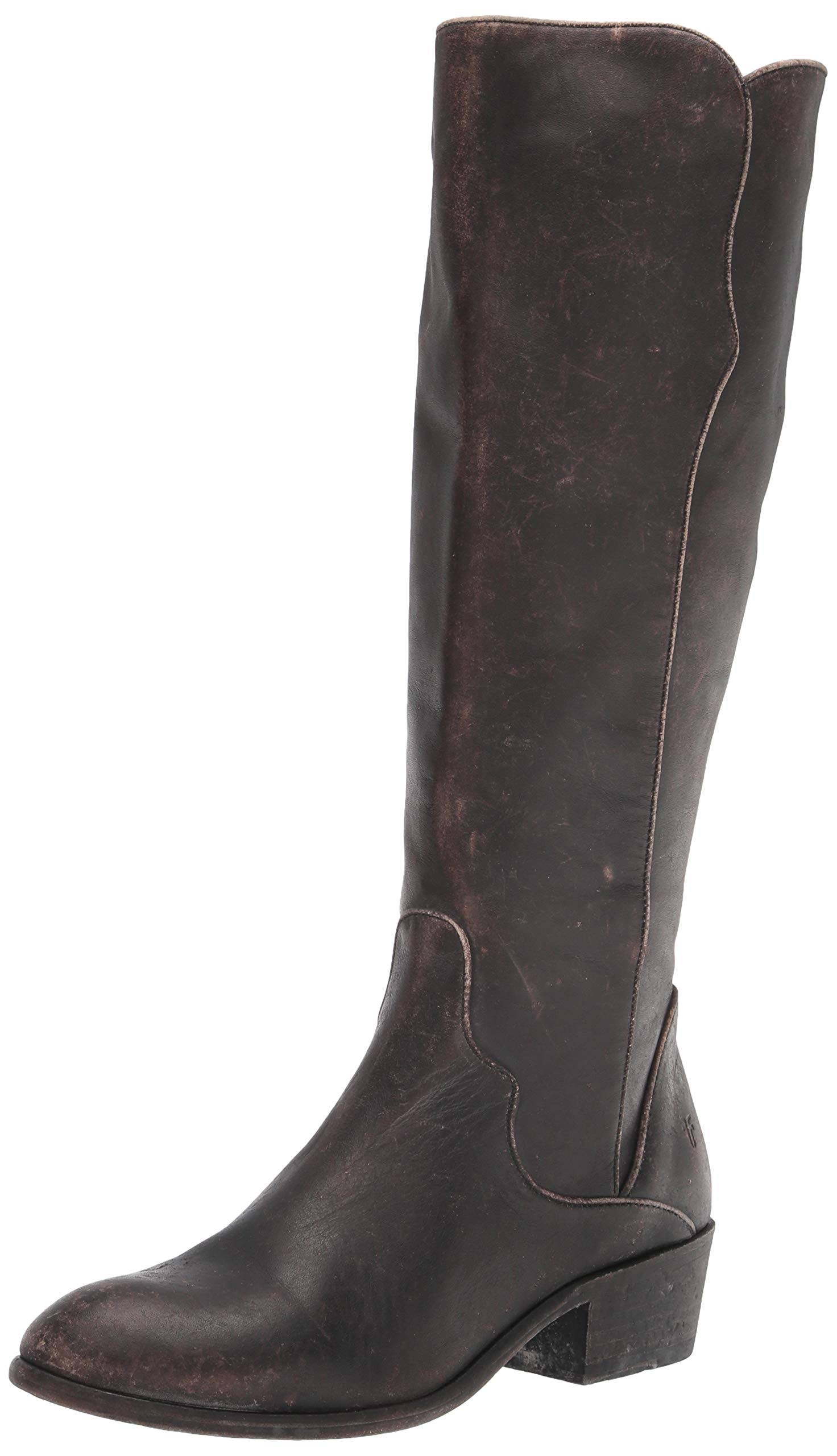 Frye Carson PIPING Tall Wide Calf 3471949 - 9 / Black