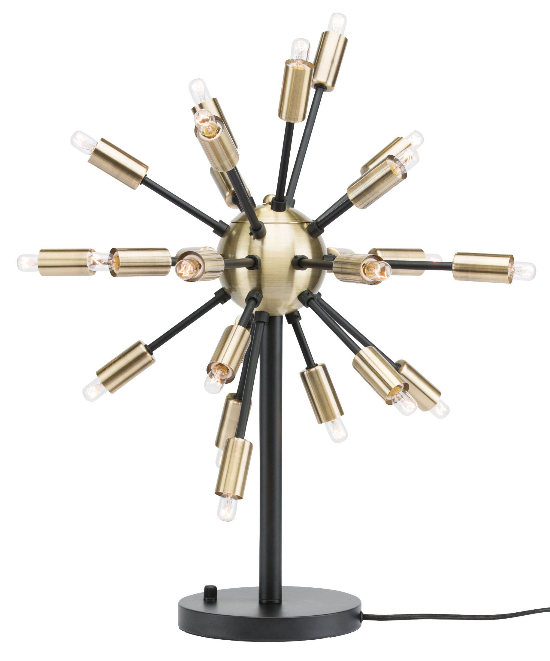 Nuevo Sputnik Table Lamp Antique Brass Black Metal